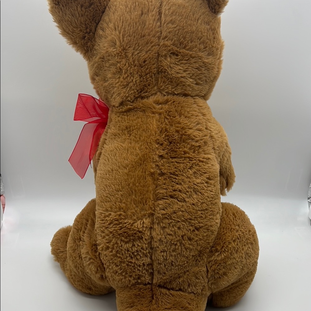 Brown Kangaroo Plush Toy with Red Bow - Picture 7 of 9